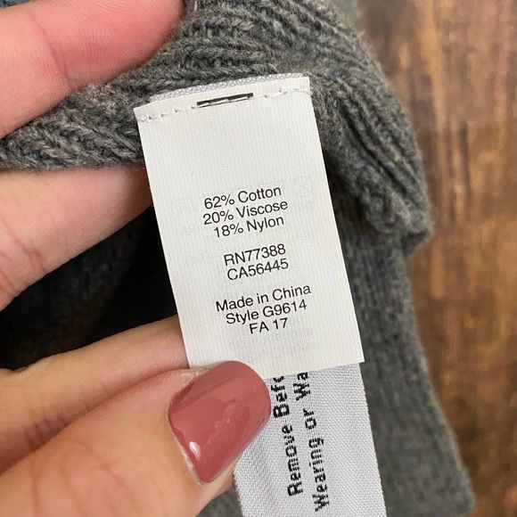 Madewell | Tie Cuff Pullover Sweater Gray Small - Picture 4 of 6